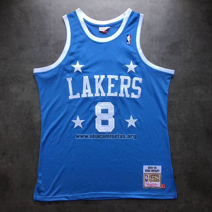 Camiseta Los Angeles Lakers Kobe Bryant NO 8 Mitchell & Ness 2004-05 Azul